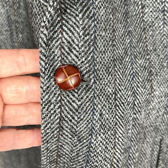 Boston Traders Men's Gray Wool Tweed Single Breasted Lined Sports Coat Blazer - Picture 13 of 15